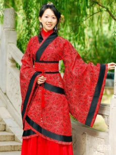 女式短曲裾漢服定制