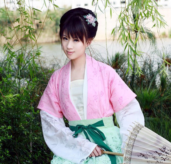 半臂高腰襦裙?jié)h服