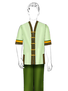 海南傳統(tǒng)黎族服飾男短袖方案設(shè)計