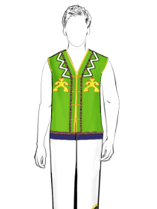 海南傳統(tǒng)黎族服飾男無袖+長褲方案設(shè)計