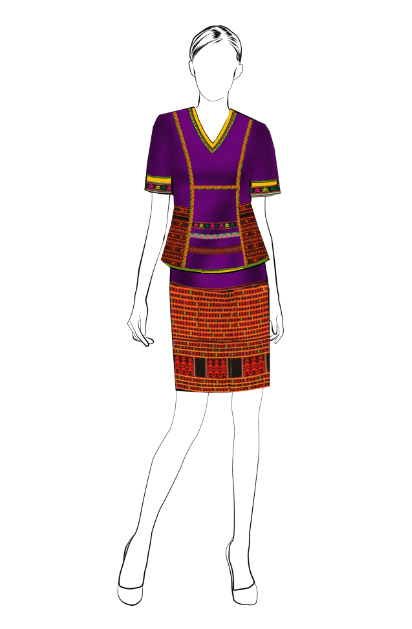 海南傳統(tǒng)黎族服飾女短裝方案設(shè)計
