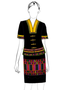 海南傳統(tǒng)黎族服飾女夏裝方案設(shè)計(jì)